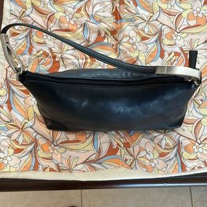 DKNY Black Leather Shoulder Bag
